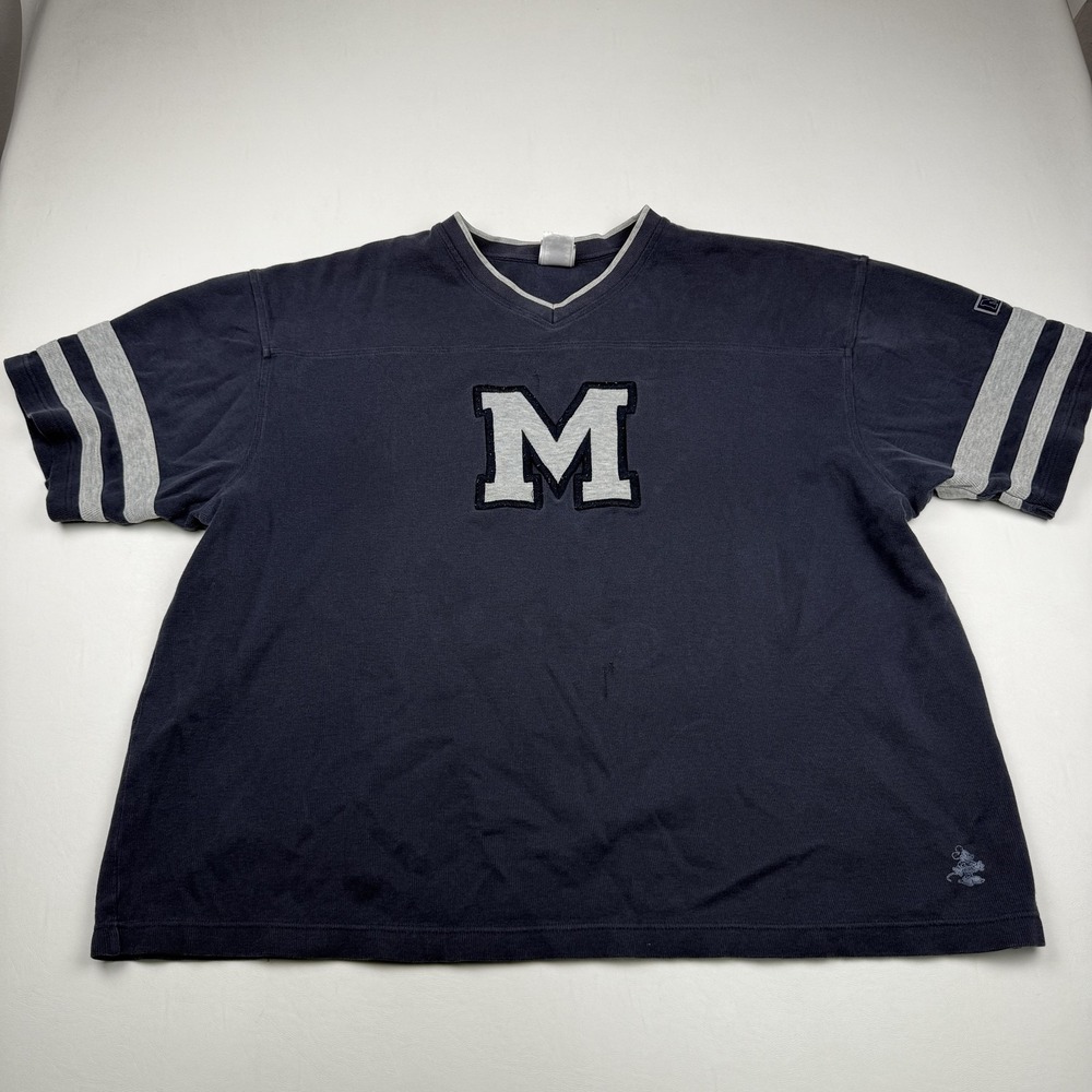 Disney Mickey Mouse Heavy Jersey Shirt Men's 2XL Blue Logo Rugby
